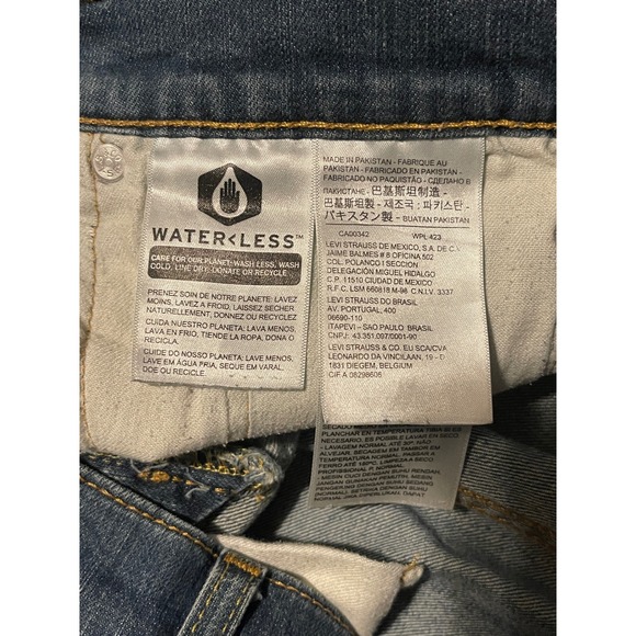 Levis 502 Jeans Mens W36 L34 Blue Denim Distressed - Picture 8 of 8